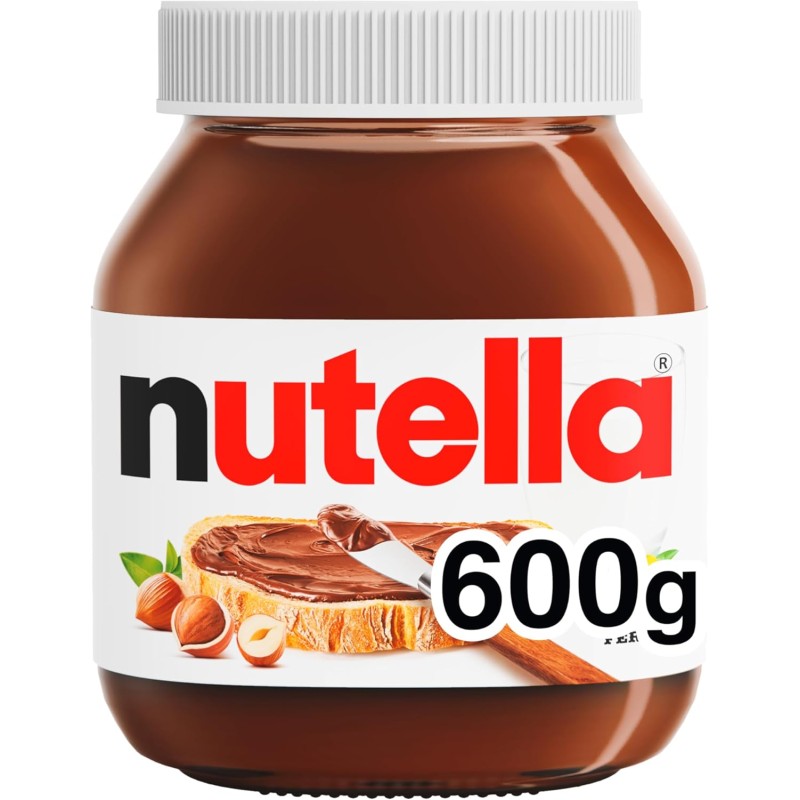 Nutella - Crema Spalmabile alle Nocciole e Cacao, Senza Glutine, Conservanti e Grassi Idrogenati, Ideale a Colazione, Vasetto da 600 gr - 600 g (Confezione da 1)