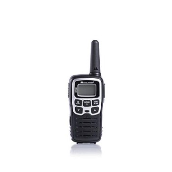 Midland - Walkie Talkie XT50, 2 Ricetrasmittenti Ideali per Outdoor e Cantieri, 24 Canali PMR446 Senza Licenza, 38 Toni CTCSS, Copertura 8Km, Ricarica Rapida, Autonomia 12H, Ricaricabile con USB - Grigio