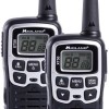 Midland - Walkie Talkie XT50, 2 Ricetrasmittenti Ideali per Outdoor e Cantieri, 24 Canali PMR446 Senza Licenza, 38 Toni CTCSS, Copertura 8Km, Ricarica Rapida, Autonomia 12H, Ricaricabile con USB - Grigio