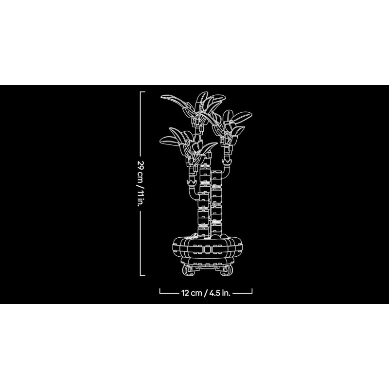 LEGO Botanicals Bambù del Buon Auspicio, Pianta Artificiale da Arredamento Interno con Vaso Finto, Decorazione di Casa o Ufficio, Idea Regalo per Donna, Uomo e Adulti dalla Botanical Collection 10344