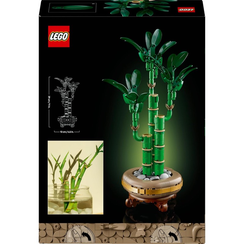 LEGO Botanicals Bambù del Buon Auspicio, Pianta Artificiale da Arredamento Interno con Vaso Finto, Decorazione di Casa o Ufficio, Idea Regalo per Donna, Uomo e Adulti dalla Botanical Collection 10344