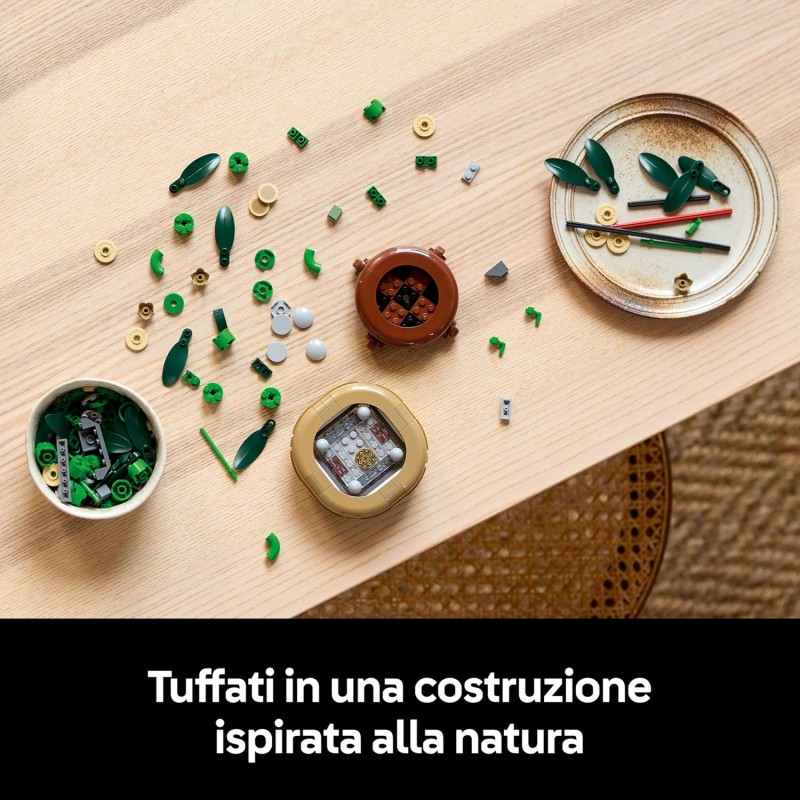 LEGO Botanicals Bambù del Buon Auspicio, Pianta Artificiale da Arredamento Interno con Vaso Finto, Decorazione di Casa o Ufficio, Idea Regalo per Donna, Uomo e Adulti dalla Botanical Collection 10344