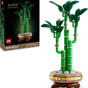LEGO Botanicals Bambù del Buon Auspicio, Pianta Artificiale da Arredamento Interno con Vaso Finto, Decorazione di Casa o Ufficio, Idea Regalo per Donna, Uomo e Adulti dalla Botanical Collection 10344