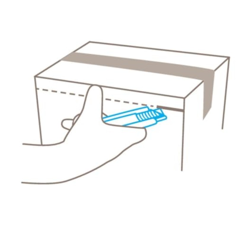 MARTOR Coltello di sicurezza con retrazione della lama, SECUNORM 175, coltello professionale per Cutter, Coltello per cartone, piccolo, in plastica, Per mancini e destrorsi - B01N9J8T0E Metallico