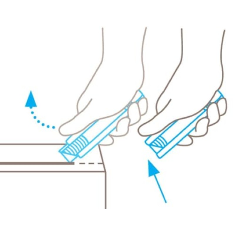 MARTOR Coltello di sicurezza con retrazione della lama, SECUNORM 175, coltello professionale per Cutter, Coltello per cartone, piccolo, in plastica, Per mancini e destrorsi - B01N9J8T0E Metallico