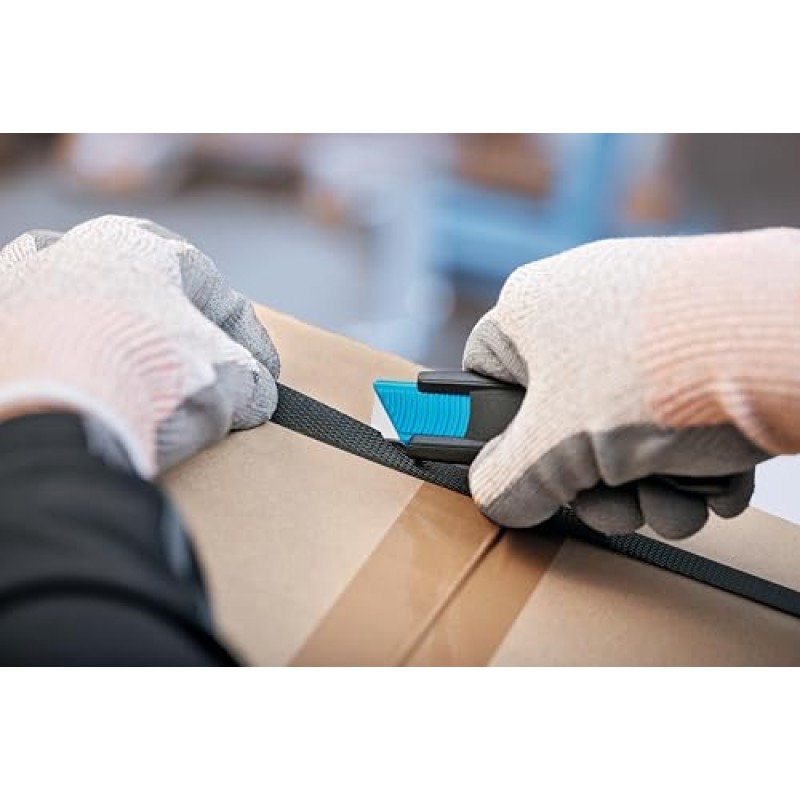 MARTOR Coltello di sicurezza con retrazione della lama, SECUNORM 175, coltello professionale per Cutter, Coltello per cartone, piccolo, in plastica, Per mancini e destrorsi - B01N9J8T0E Metallico