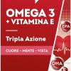 Omega 3 - Integratori per favorire la normale funzione cardiaca - Formula arricchita con Vitamina E, contro lo stress ossidativo - Per Adulti - Confezione da 60 perle softgel - Vitarmonyl