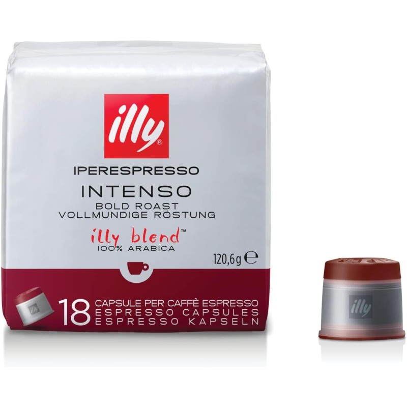 illy Capsule Caffè Iperespresso Tostato INTENSO, 6 Confezioni da 18 Capsule, Totale 108 Capsule illy Capsule Caffè Iperespresso Tostato INTENSO, 6 Confezioni da 18 Capsule, Totale 108 Capsule