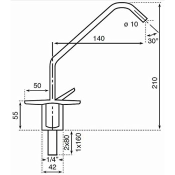 Rubinetto 3 Vie Depuratore Osmosi Inversa