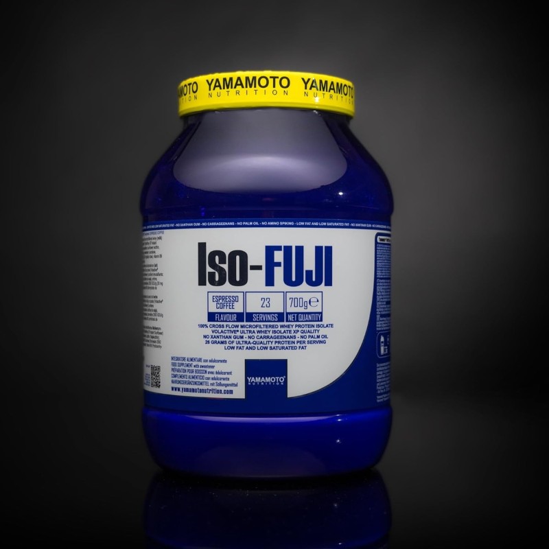 Iso-FUJI® proteine del siero di latte isolate ultrafiltrate - 700 g gusto Cioccolato - 23 Porzioni (Confezione da 1) Iso-FUJI® proteine del siero di latte isolate ultrafiltrate - 700 g gusto Cioccolato - 23 Porzioni (Confezione da 1)