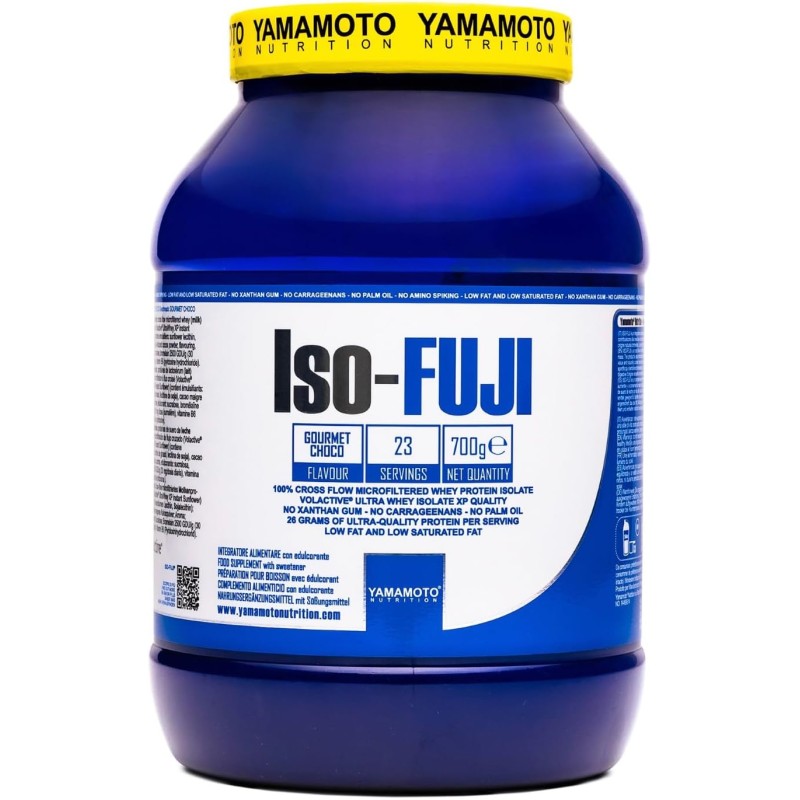 Iso-FUJI® proteine del siero di latte isolate ultrafiltrate - 700 g gusto Cioccolato - 23 Porzioni (Confezione da 1) Iso-FUJI® proteine del siero di latte isolate ultrafiltrate - 700 g gusto Cioccolato - 23 Porzioni (Confezione da 1)