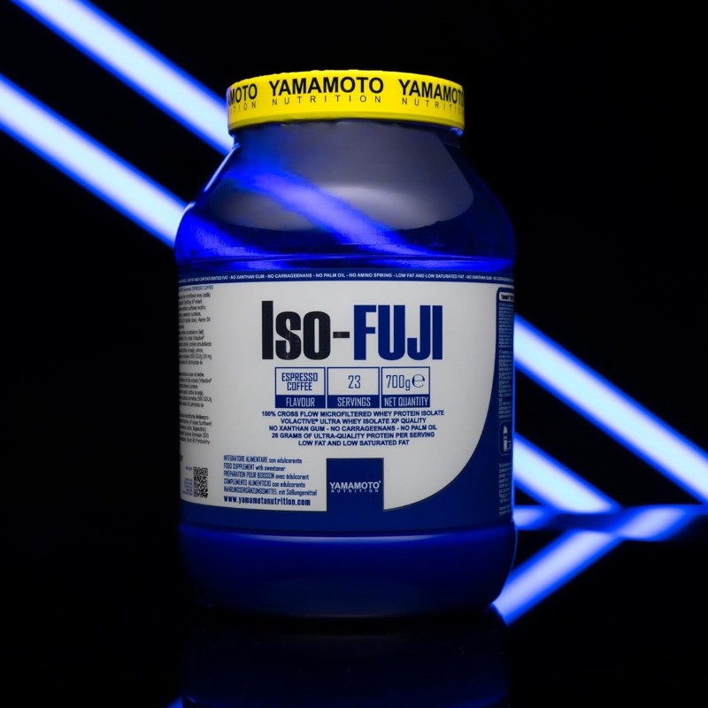 Iso-FUJI® proteine del siero di latte isolate ultrafiltrate - 700 g gusto Cioccolato - 23 Porzioni (Confezione da 1) Iso-FUJI® proteine del siero di latte isolate ultrafiltrate - 700 g gusto Cioccolato - 23 Porzioni (Confezione da 1)