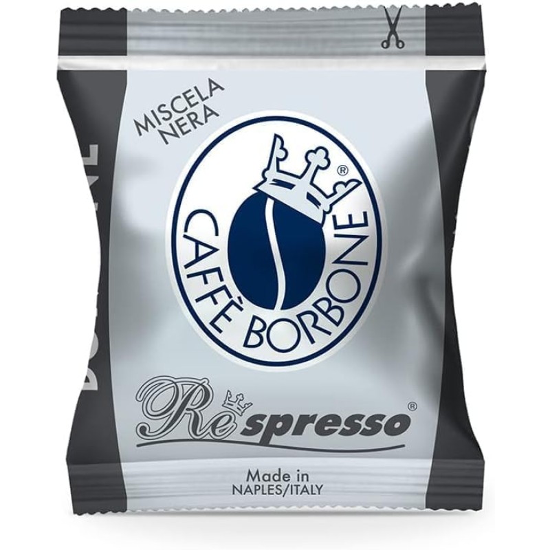 CAFFÈ BORBONE Respresso, Miscela Nera - 50 Capsule - Compatibili con le Macchine ad uso domestico Nespresso - Miscela Nera