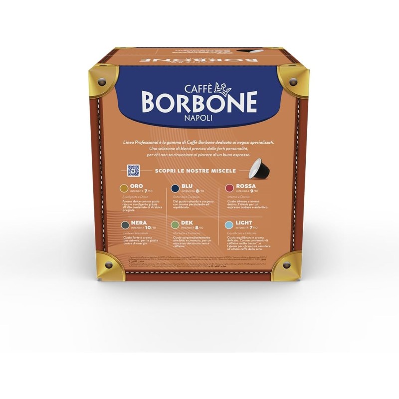 CAFFÈ BORBONE Respresso, Miscela Nera - 50 Capsule - Compatibili con le Macchine ad uso domestico Nespresso - Miscela Nera