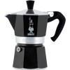 Bialetti Caffettiera Moka Express Color, 6 Tazze, Manico anti scottatura, Non adatta a induzione, 6 Tazze (250 ml), Alluminio, Nero - 6 Tazze Nero