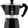Bialetti Caffettiera Moka Express Color, 6 Tazze, Manico anti scottatura, Non adatta a induzione, 6 Tazze (250 ml), Alluminio, Nero - 6 Tazze Nero