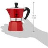 Bialetti - Moka Color: iconica macchina per caffè espresso da piano cottura, vero caffè italiano, da 3 tazze (130 ml), alluminio, rosso - 3 Tazze Rosso