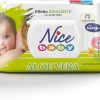 Nice Baby Aloe Vera Salviette per Cambio Pannolino, con Aloe Vera ad Effetto Idratante sulla Pelle, Dermatologicamente Testate, Confezione da 72 Salviette - 72 unità (Confezione da 1)