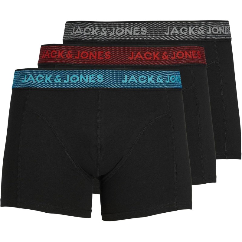 JACK & JONES Trunks 3-Pack Trunks - S Grigio (Asphalt Detail:hawaian Ocean & Fiery Red) JACK & JONES Trunks 3-Pack Trunks - S Grigio (Asphalt Detail:hawaian Ocean & Fiery Red)