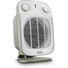 De'Longhi HFS50B20.GR Termoventilatore, Silenzioso e leggero, 3 livelli di potenza, ventilazione estiva, protezione antigoccia, maniglia, dispositivo di sicurezza, luce, protezione antigelo, Salvia - Salvia