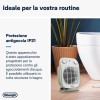 De'Longhi HFS50B20.GR Termoventilatore, Silenzioso e leggero, 3 livelli di potenza, ventilazione estiva, protezione antigoccia, maniglia, dispositivo di sicurezza, luce, protezione antigelo, Salvia - Salvia