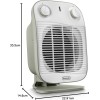 De'Longhi HFS50B20.GR Termoventilatore, Silenzioso e leggero, 3 livelli di potenza, ventilazione estiva, protezione antigoccia, maniglia, dispositivo di sicurezza, luce, protezione antigelo, Salvia - Salvia