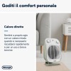 De'Longhi HFS50B20.GR Termoventilatore, Silenzioso e leggero, 3 livelli di potenza, ventilazione estiva, protezione antigoccia, maniglia, dispositivo di sicurezza, luce, protezione antigelo, Salvia - Salvia