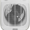 De'Longhi HFS50B20.GR Termoventilatore, Silenzioso e leggero, 3 livelli di potenza, ventilazione estiva, protezione antigoccia, maniglia, dispositivo di sicurezza, luce, protezione antigelo, Salvia - Salvia