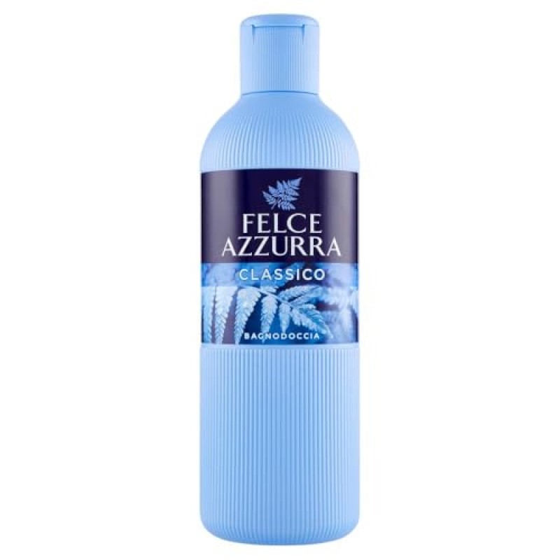 Felce Azzurra - Bagnoschiuma Profumato Classico, Bagno Schiuma Detergente Delicato Idratante per Pelle Morbida con Note di Rosa, Lavanda e Patchouli, Bagnodoccia Dermatologicamente Testato, 650 ml