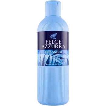 Felce Azzurra - Bagnoschiuma Profumato Classico, Bagno Schiuma Detergente Delicato Idratante per Pelle Morbida con Note di Rosa, Lavanda e Patchouli, Bagnodoccia Dermatologicamente Testato, 650 ml