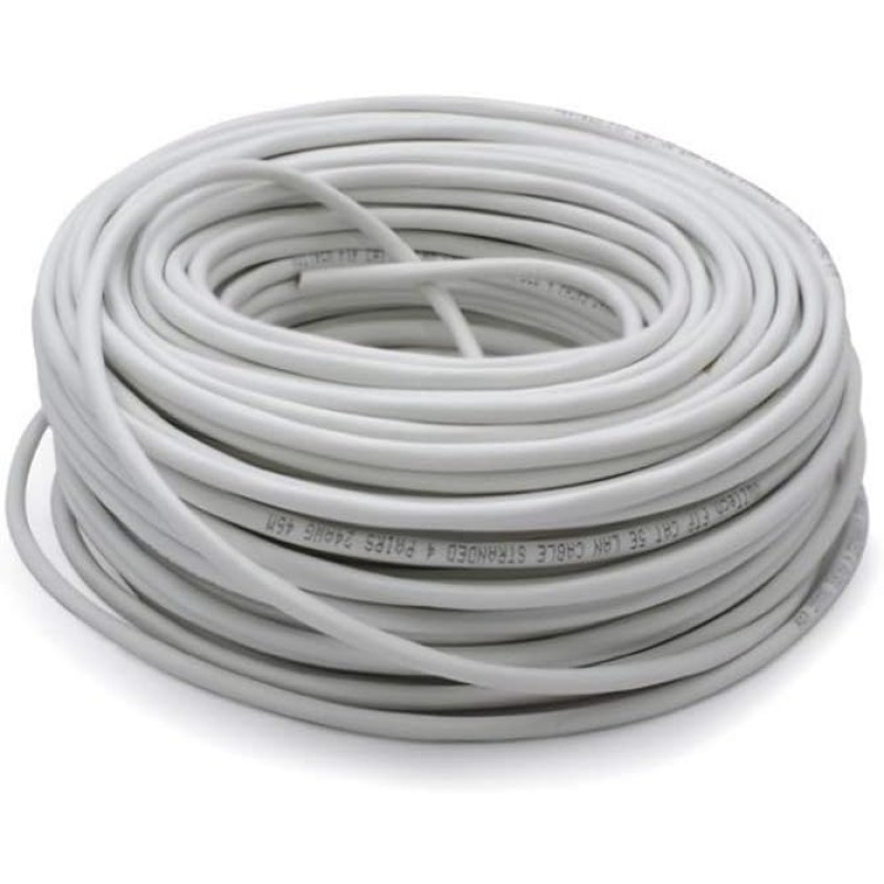 VulTech SC13502-50 Matassa Lan Categoria 6 UTP 50 Metri 23AWG Bobina di Rete Ethernet 50m Cat6, 100 Ohm - 50 Metri Cat. 6 UTP
