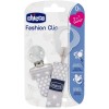 Chicco Fashion Clip Salvasucchietto Con Nastro, Universale, Per Agganciare Ciucci, Catenella Porta Ciuccio Neonato, Neutro, 0 Mesi+ - neutro