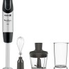 Moulinex DD6558 Quickchef 3in1 Frullatore a Immersione, 1000 W, Mixer con Tecnologia Powelix e 10 Velocità, 3 Accessori, Bicchiere 800 ml, Tritatutto 500 ml e Frusta, Lame in Acciaio Inossidabile