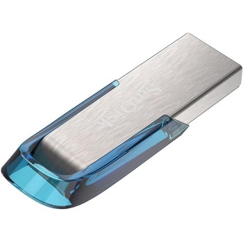 SanDisk 128GB Ultra Flair USB 3.0 Flash Drive, up to 150mb/s read speeds, Tropical Blue - 128 GB Blu