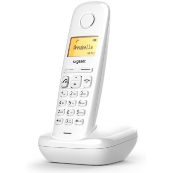 Gigaset A270 - Telefono Cordless con Vivavoce - Display Grafico Illuminato - Lunga durata delle batterie, Bianco [Versione Italiana] - Bianco