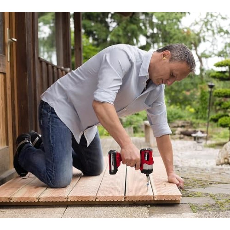 Einhell TE-CI 18/1 Li-Solo Avvitatore a impulsi a batteria Power X-Change (18V, giri al min. 0-2300, torsione 140Nm, attacco bits esagonale, 3 luci, senza batteria e caricabatteria)