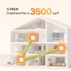 Tenda Nova MW6 WiFi Mesh, Dual Band AC1200, 2 Porte Ethernet Gigabit, Modalità Router e Access Point, Parental Control, 3 Pezzi con Copertura 300m - MW6-3 Pack (500 m², GE)