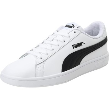 PUMA Puma Smash V2 L, Scarpe da Ginnastica, Unisex - Adulto - 44 EU Bianco Puma White Puma Black