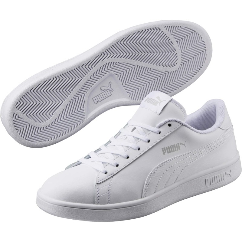 PUMA Puma Smash V2 L, Scarpe da Ginnastica, Unisex - Adulto - 42.5 EU Bianco Puma White Puma White PUMA Puma Smash V2 L, Scarpe da Ginnastica, Unisex - Adulto - 42.5 EU Bianco Puma White Puma White