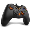 KROM Game controller KEY -NXKROMKEY- Controller cablato e, X-input è Direct - input, Joystick e trigger analogici, turbo, compatibile con PC, Play station 3 è android 4,2, nero