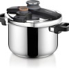 Tescoma 702766 Pentola a Pressione, Acciaio Inossidabile, Argento, 22 cm