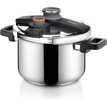 Tescoma 702766 Pentola a Pressione, Acciaio Inossidabile, Argento, 22 cm