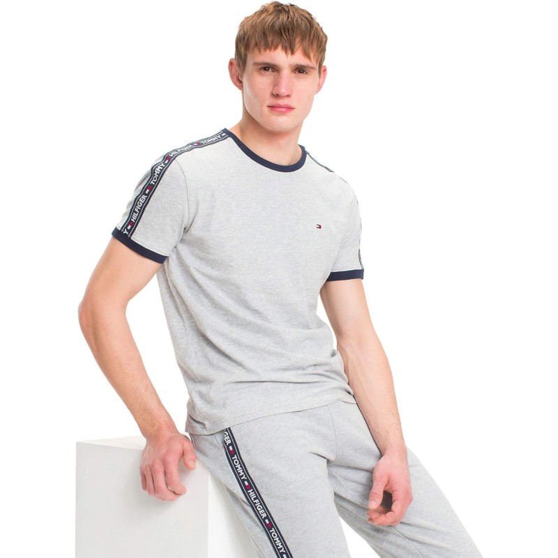 Tommy Hilfiger Magliette a Maniche Corte Uomo - S Grigio (Grey Heather) Tommy Hilfiger Magliette a Maniche Corte Uomo - S Grigio (Grey Heather)