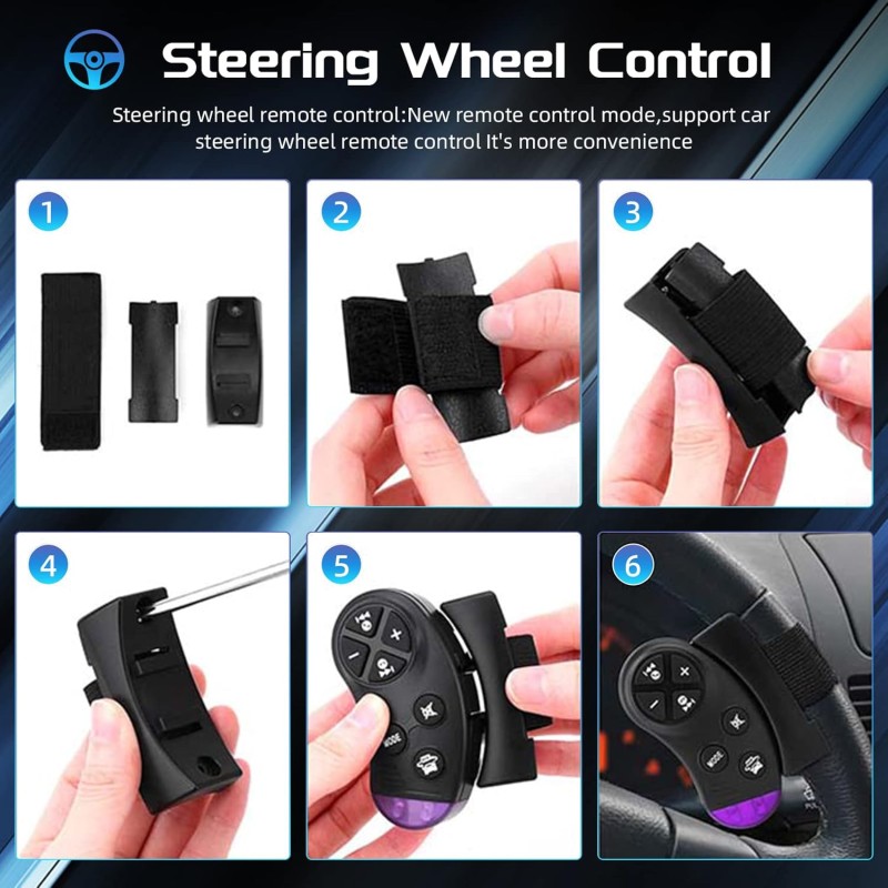 Podofo 2 DIN Autoradio Bluetooth 7 Pollici Touch Screen Dulica Schermo per Android/iOS Radio FM USB AUX-in SD/TF 2Din Auto Lettore multimediale +Fotocamera+Telecomando