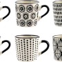 H&h set 6 tazze caff vhera in stoneware cc 90