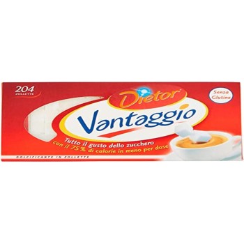 Dietor - MyDietor Vantaggio Zollette di Dolcificante Naturale, Senza Glutine - Box da 204 Zollette - 1 unità (Confezione da 1)