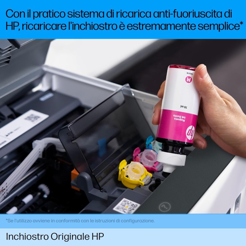 HP 31 1VU26AE, Flacone di Inchiostro Termico Originale da 8.000 Pagine, Compatibile con Stampanti senza Cartucce Smart Tank 100, 300, 400, 500, 600, Ciano - Ciano