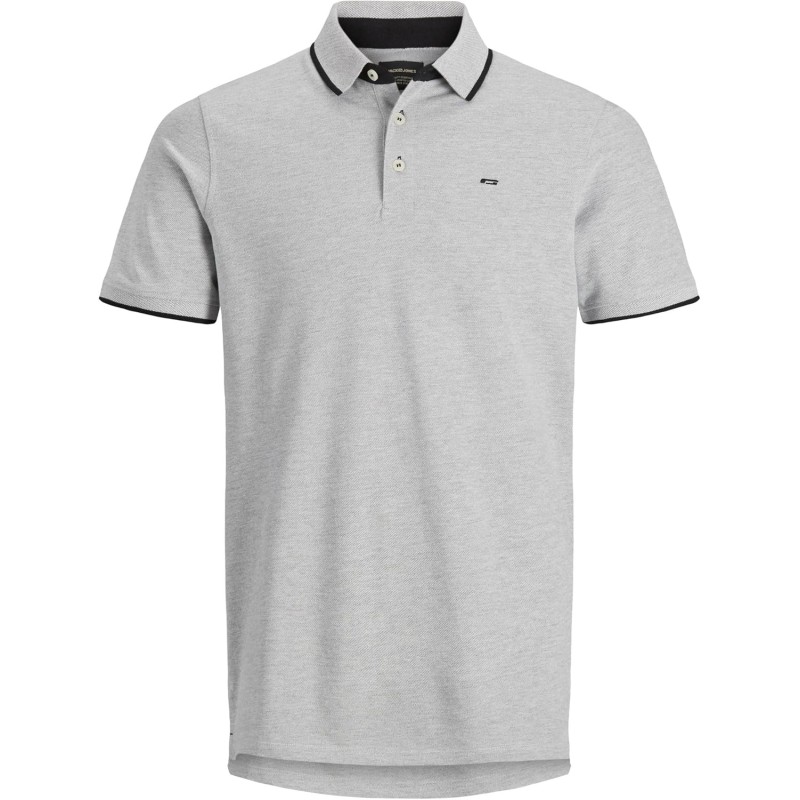 JACK & JONES Polo Plain Shirt Collar Polo - XXL Grigio (Light Grey/Melange) JACK & JONES Polo Plain Shirt Collar Polo - XXL Grigio (Light Grey/Melange)