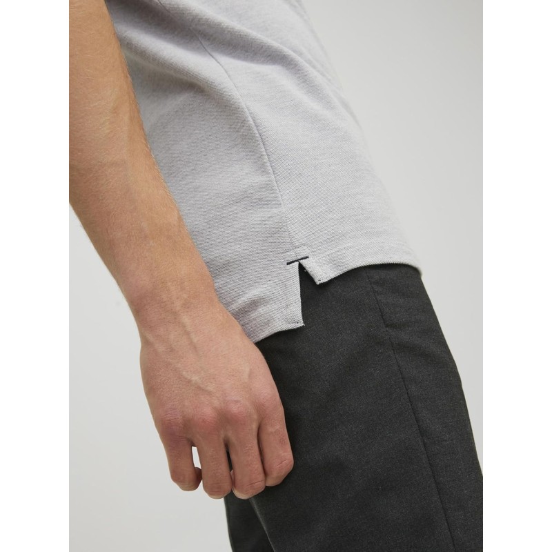 JACK & JONES Polo Plain Shirt Collar Polo - XXL Grigio (Light Grey/Melange) JACK & JONES Polo Plain Shirt Collar Polo - XXL Grigio (Light Grey/Melange)