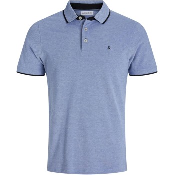 JACK & JONES Polo Plain Shirt Collar Polo - XS Bright Cobalt
